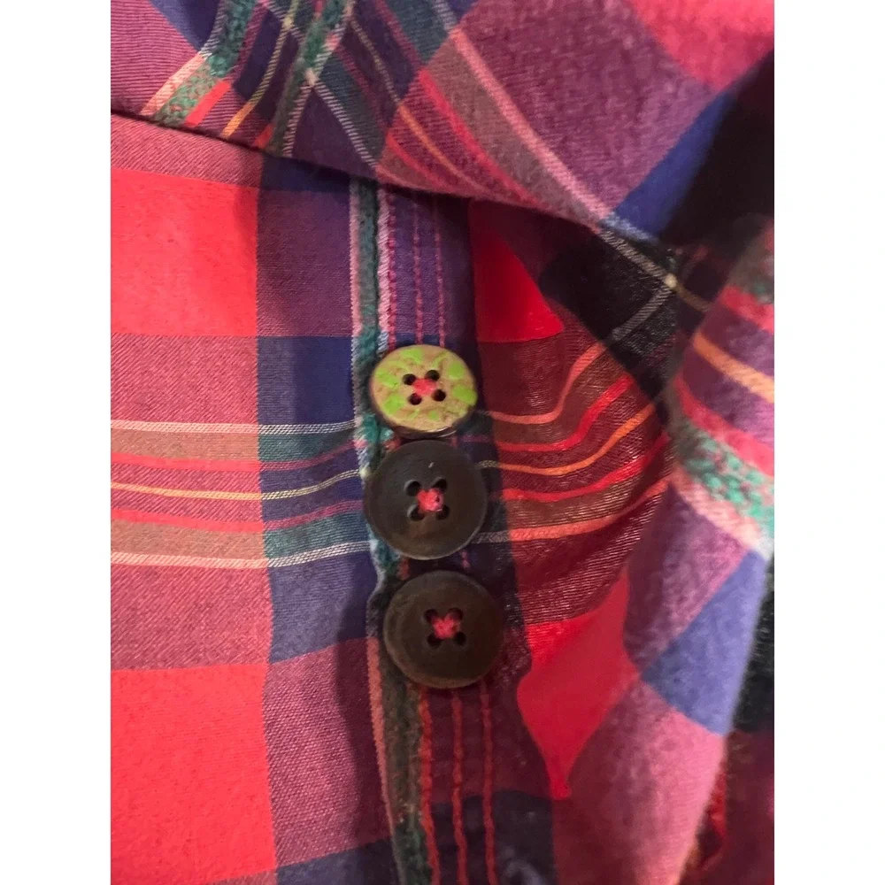 Polo Ralph Lauren Men XL Plaid Button Down Shirt Pink Purple Long Sleeve Pockets - Picture 11 of 11